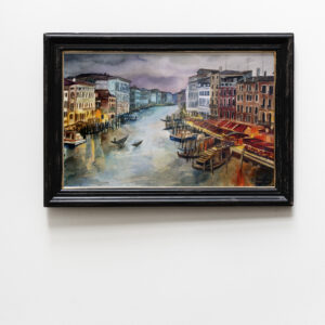 In-sight Venice is a watercolor painting of Venice city , Italy. Venice is a romantic city much beloved by Canadians.